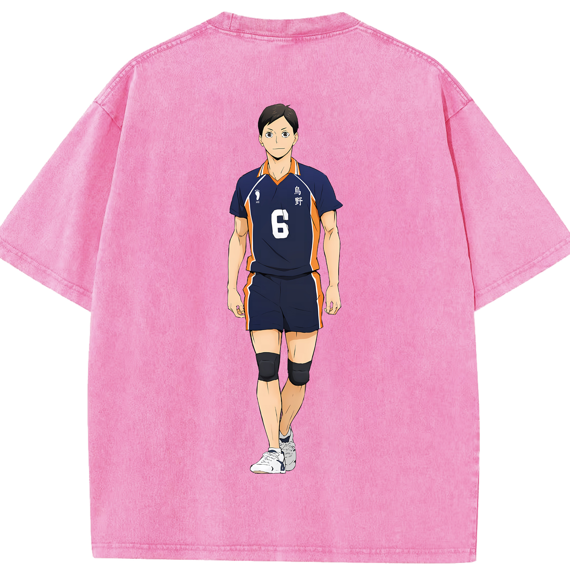 （画像用） ハイキュー!! Haikyu!! 綿100% ヴィンテージ風 半袖Tシャツ（背面プリント）
